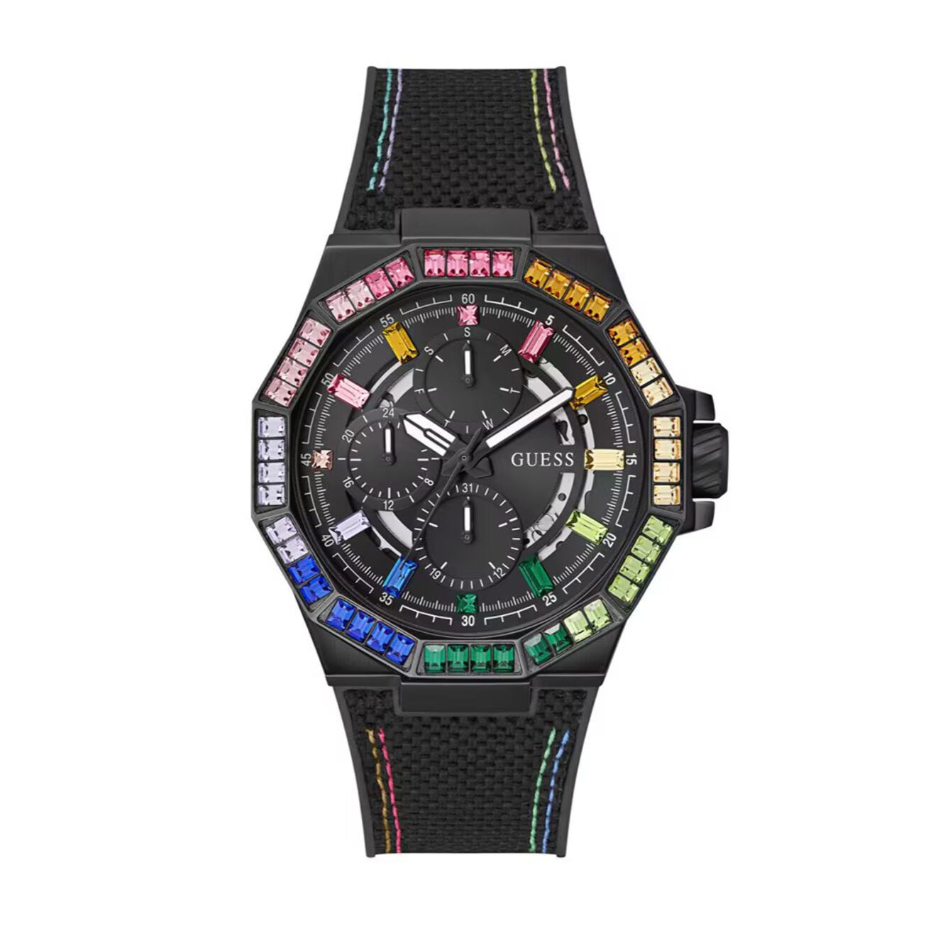 Reloj Guess GW0701G1 Hombre Analogico Cuarzo con Correa de Silicona