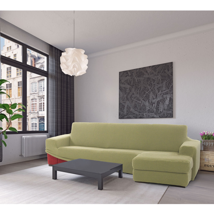 Funda para Chaise Longue derecho (visto de frente) brazo largo SÚPER ELÁSTICA modelo HELENA