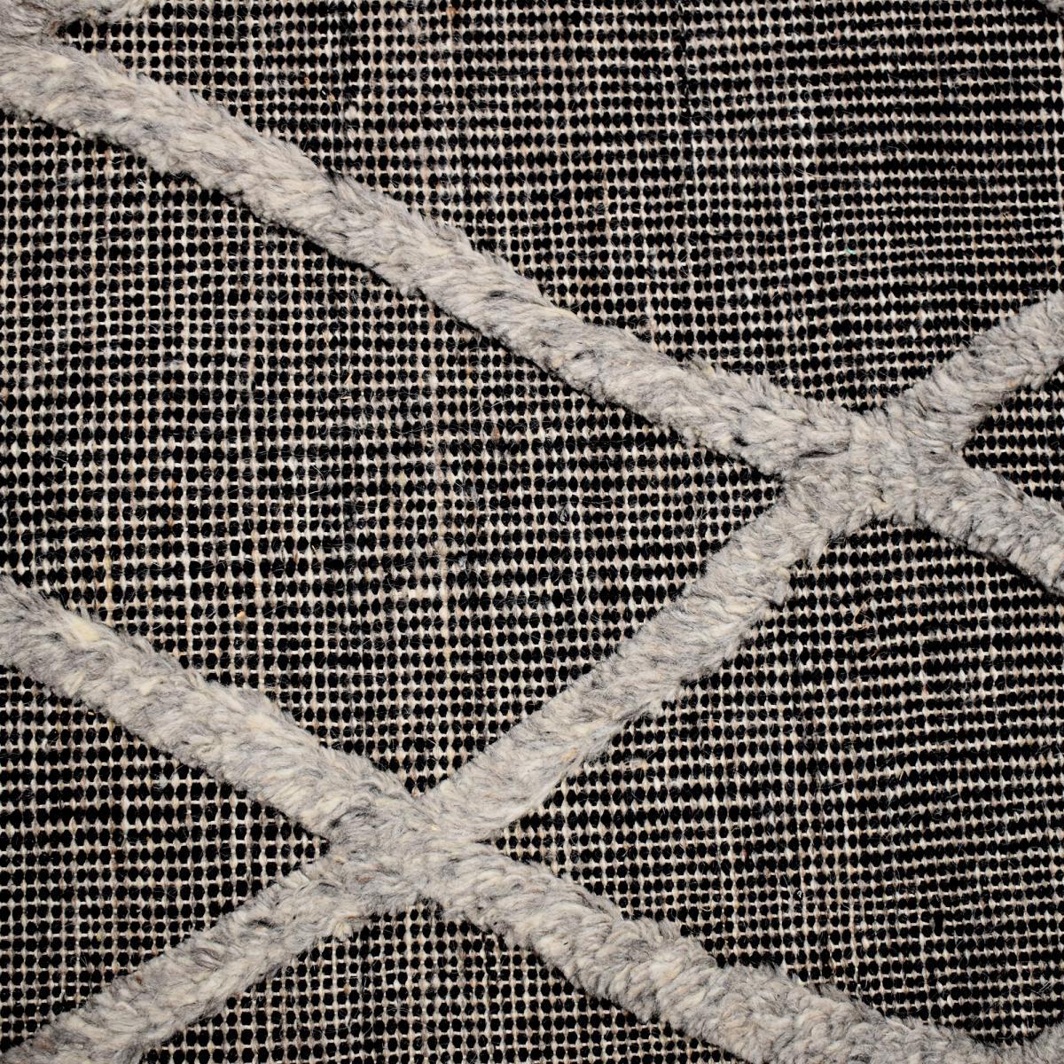 Authentique tapis tissé main en relief en laine