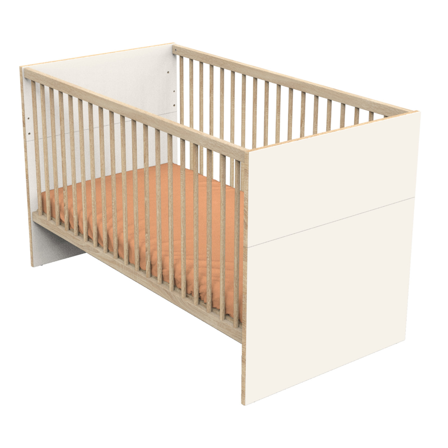 Lit bébé évolutif 140x70 - Little Big Bed décor vanille