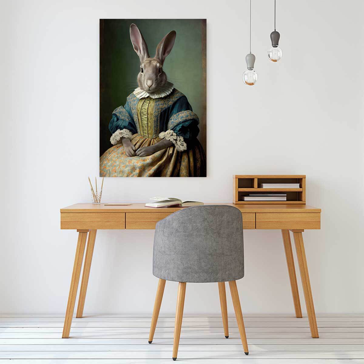 Tableau lapin madame bunny  Tableau alu Dibond