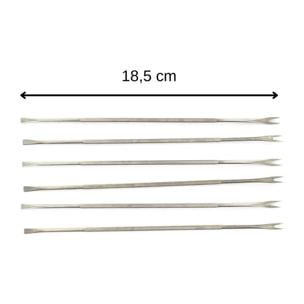 Lot de 12 fourchettes à crustacé en acier inoxydable 18,5 cm Fackelmann