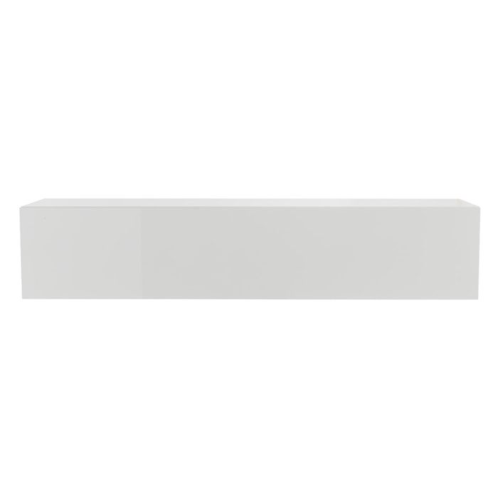 Élément mural TV horizontal blanc laqué brillant L137.5 cm ETERNEL