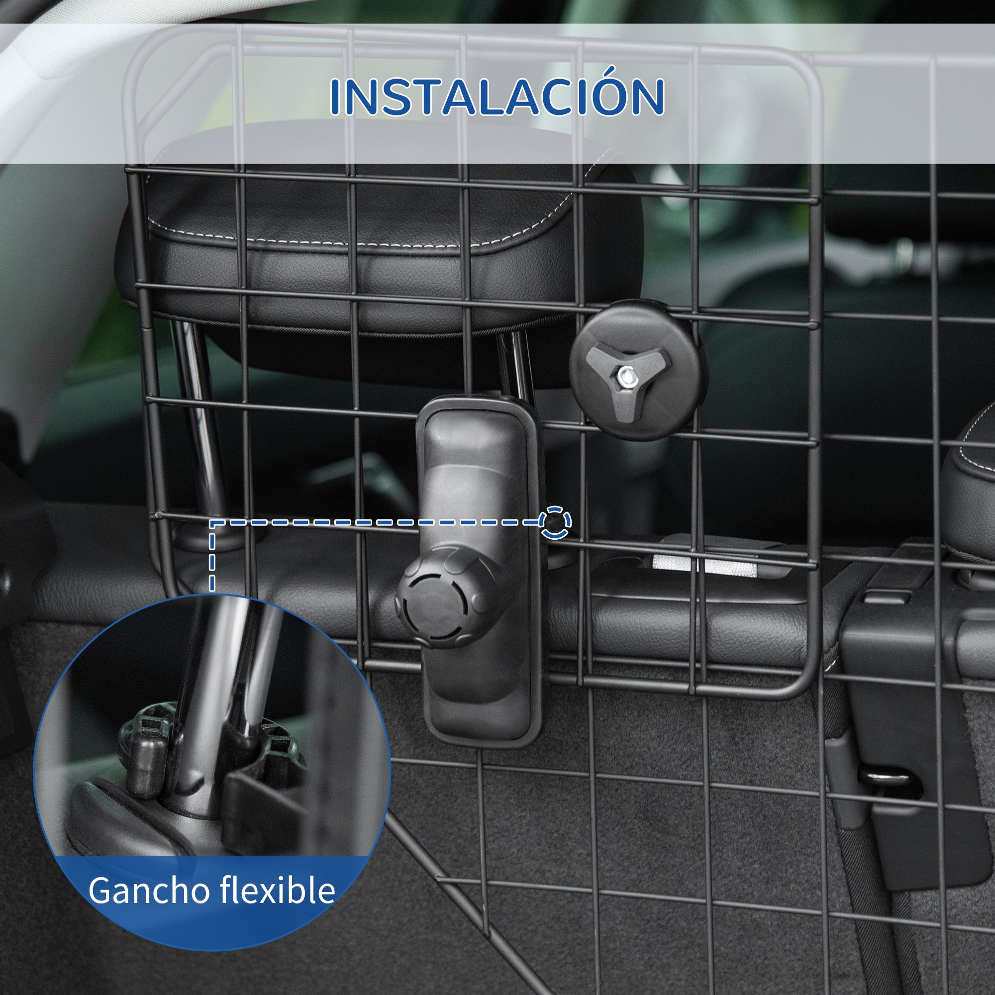 Rejilla de Seguridad de Coche Perros Extensible Barrera Protectora 90-120x40,5cm