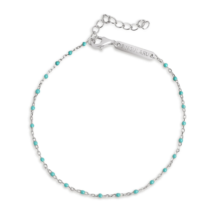 Bracciali Dots Turquoise Enamel in Argento