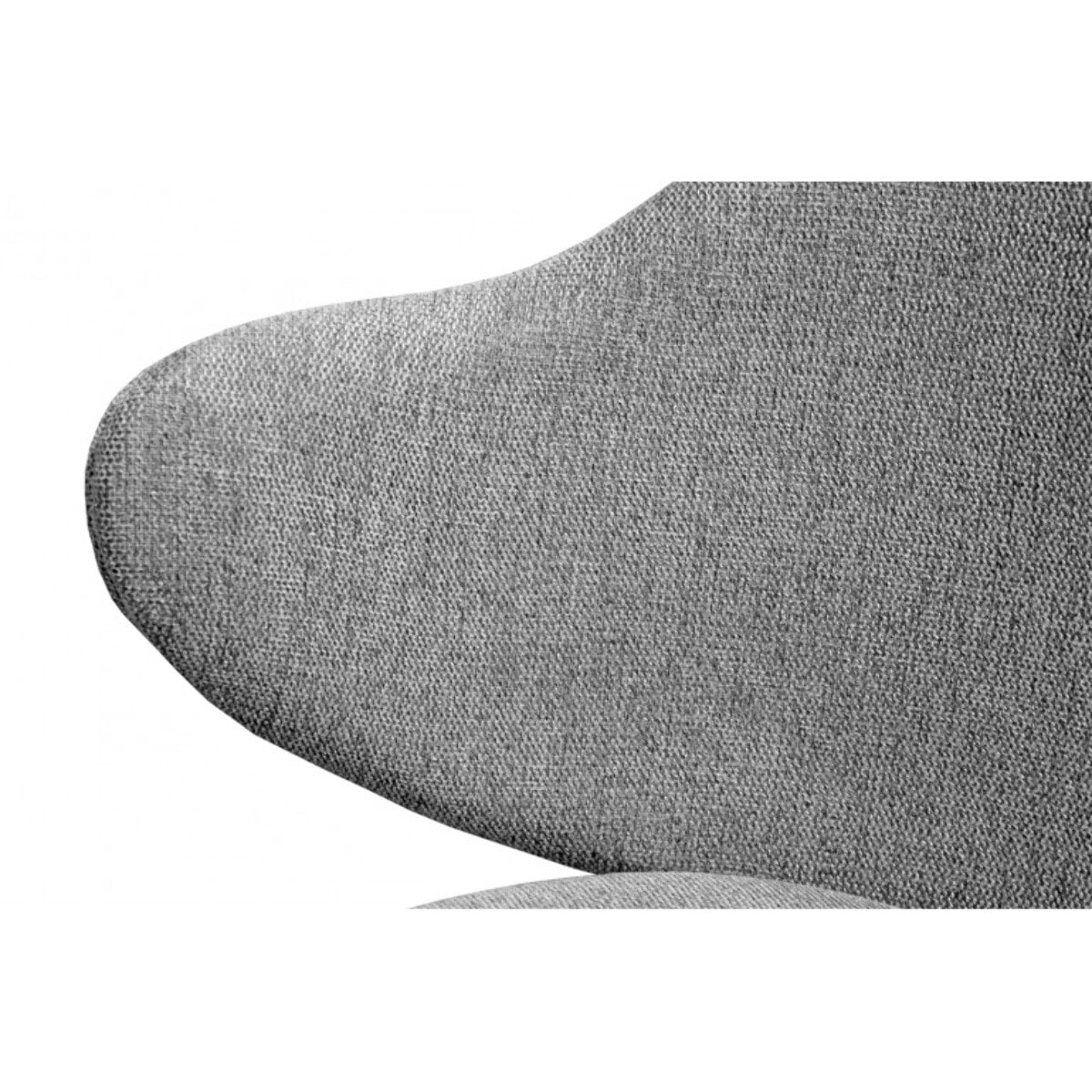 Chaise en tissu chiné, accoudoirs & pieds métal - OLIVER