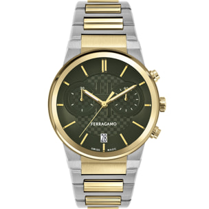Ferragamo Quartz Chronograph Watch Me-Ferragamo Sapphire Chr