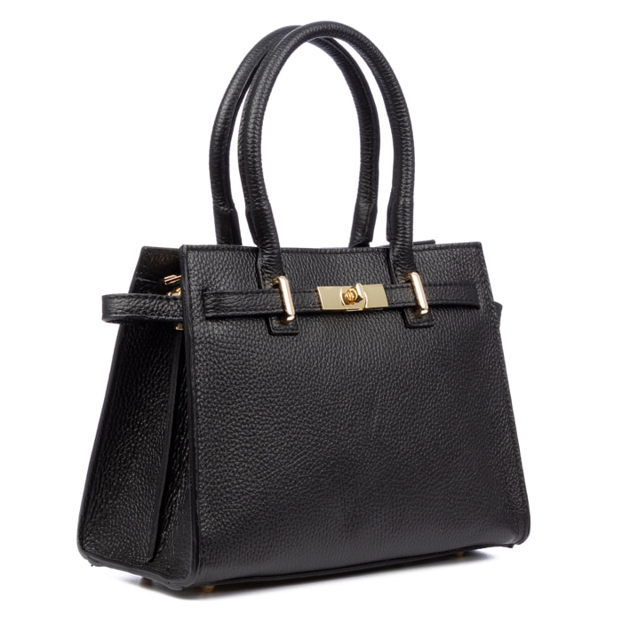 Banari borsa tote donna. Pelle autentica finitura Dollaro.