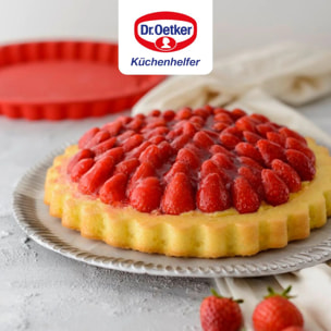 Moule à tarte en silicone rouge de 26 cm Dr. Oetker Flexxibel Love