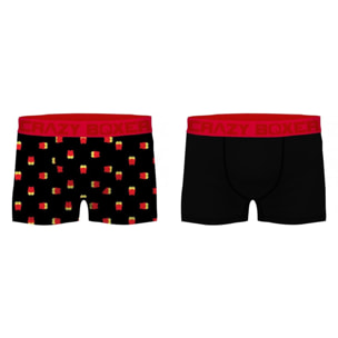 Set de 2 Boxers Crazy Boxer para hombre en algodón