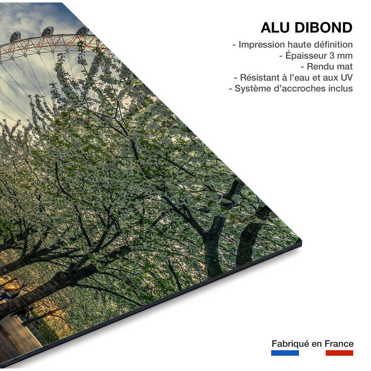 Tableau ville lumière sur London Eye Tableau alu Dibond