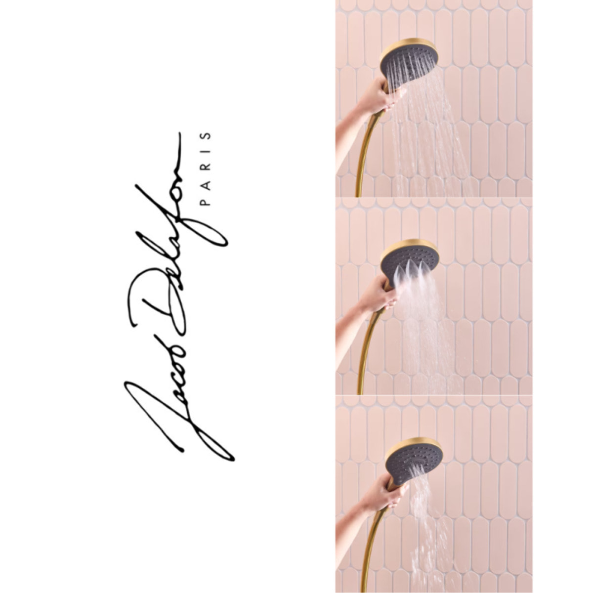 Pommeau de douche 3 jets JACOB DELAFON Metro signature + flexible