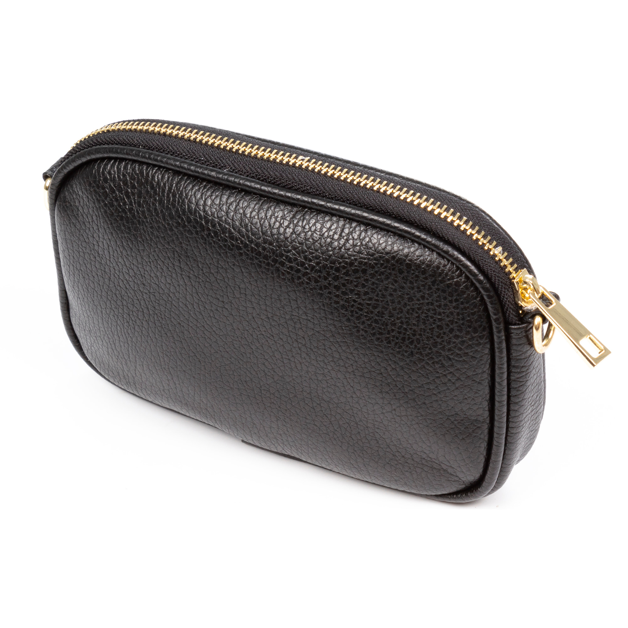 Asola bolso bandolera, de piel auténtica acabado dollaro.