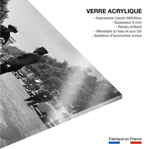 Tableau noir et blanc Insolite - Champs Elysée Tableau plexiglas