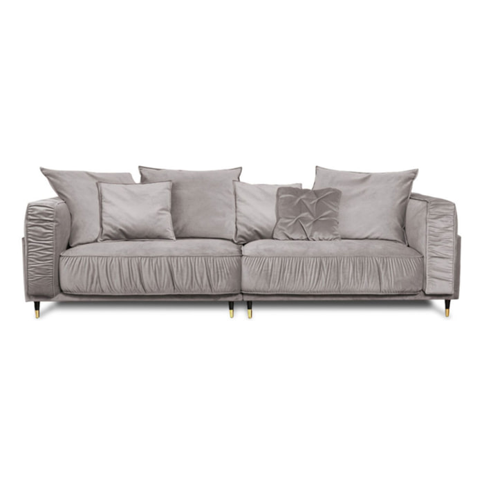 Canapé Droit Velours Fiorenzo - 4 places