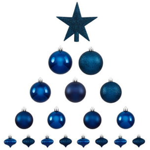 Kit de décoration pour sapin de Noël - Bleu