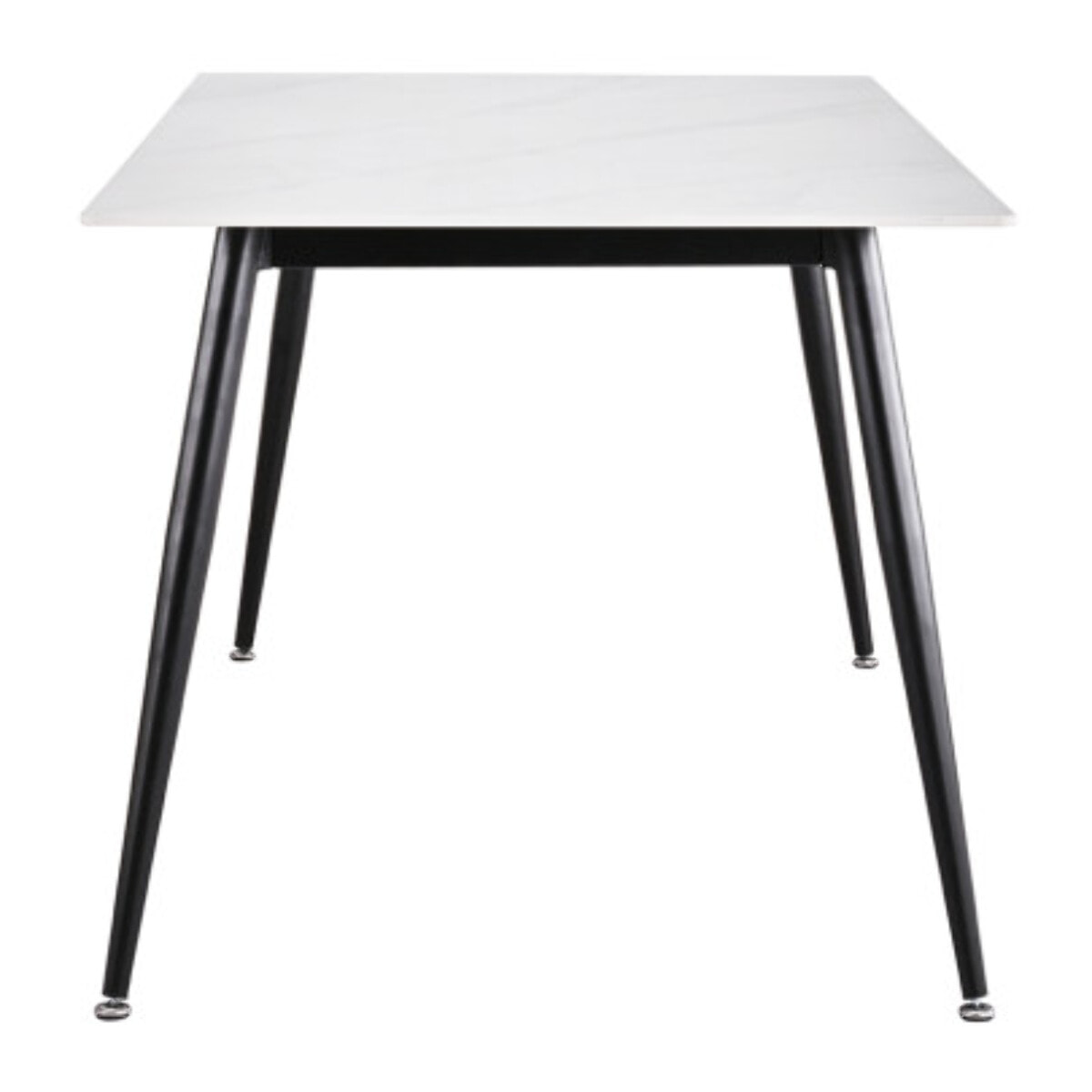 Table basse 120x60cm plateau céramique effet marbre pieds métal - STONE 2