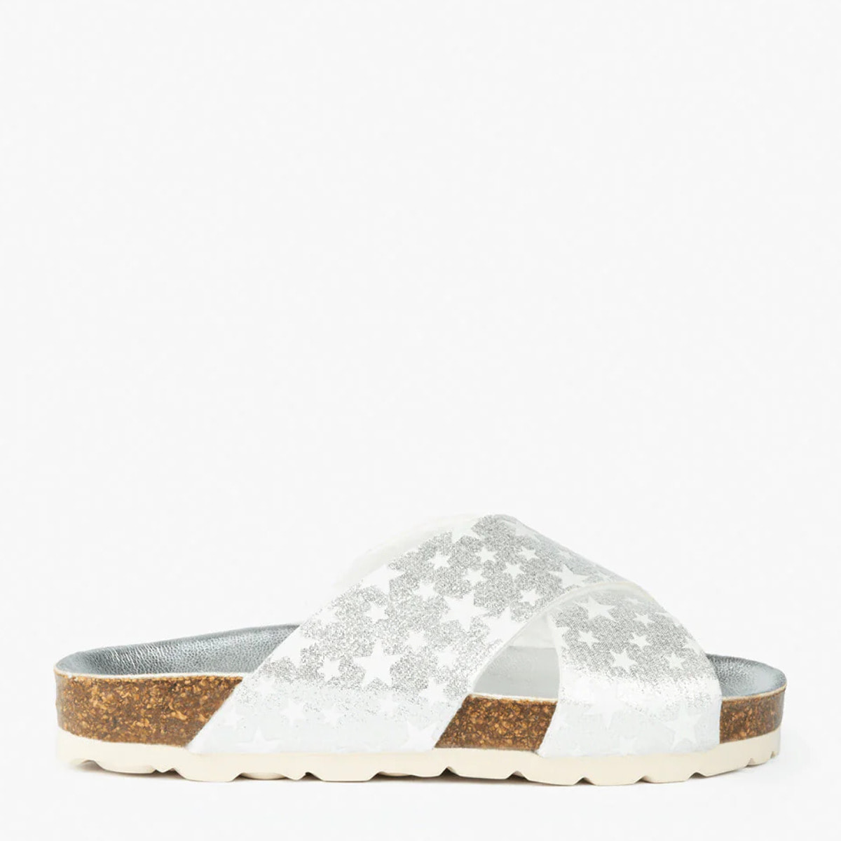 Sandalias de Niña Bio Plata Estrellas
