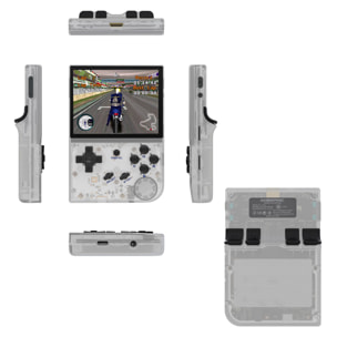 Console emulatore multipiattaforma RG35XX. Schermo IPS da 3,5"; Quad Core 384 MHz, 16 GB. Sistema operativo Linux. +5.000 giochi.