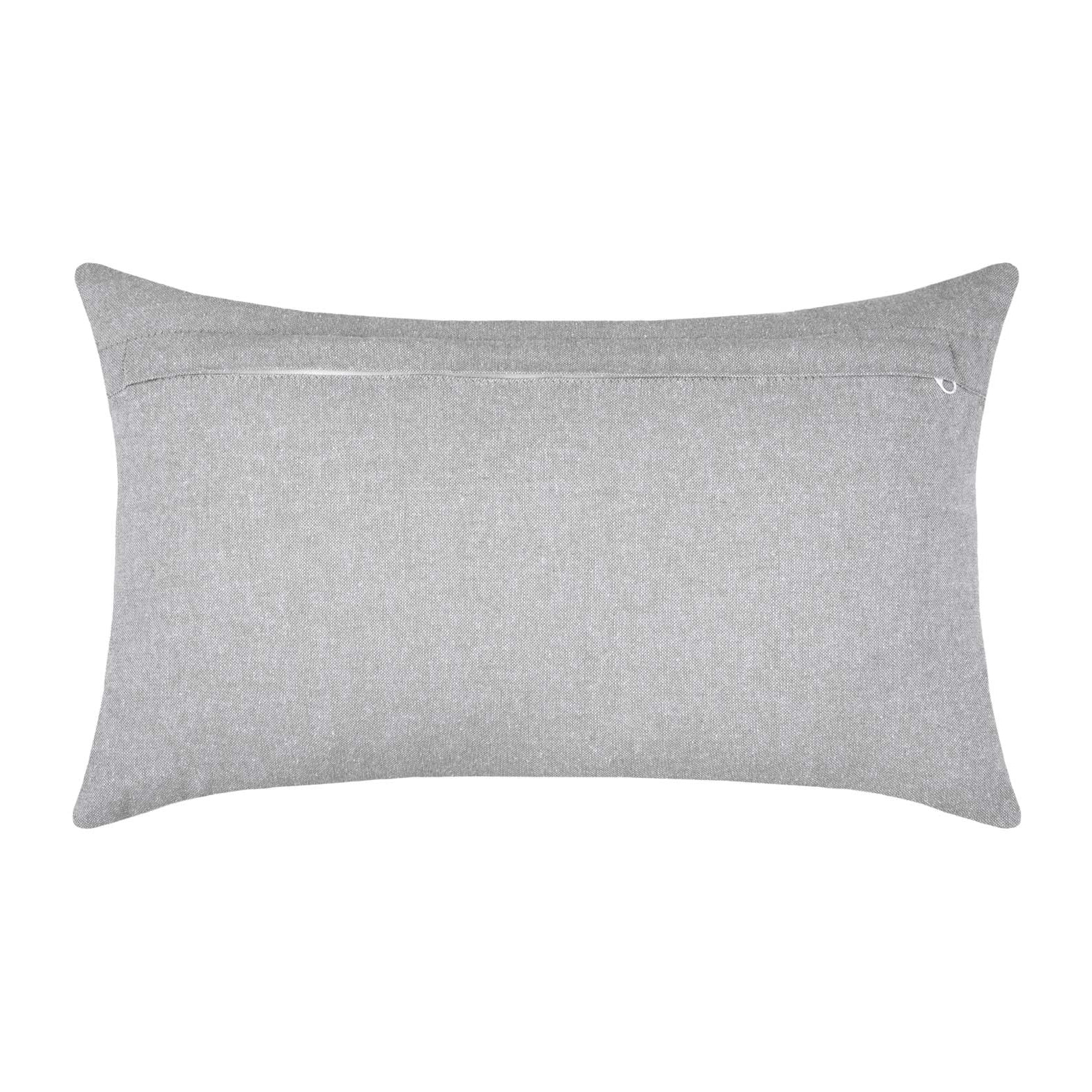 Coussin rectangulaire esprit romantique - Gris clair