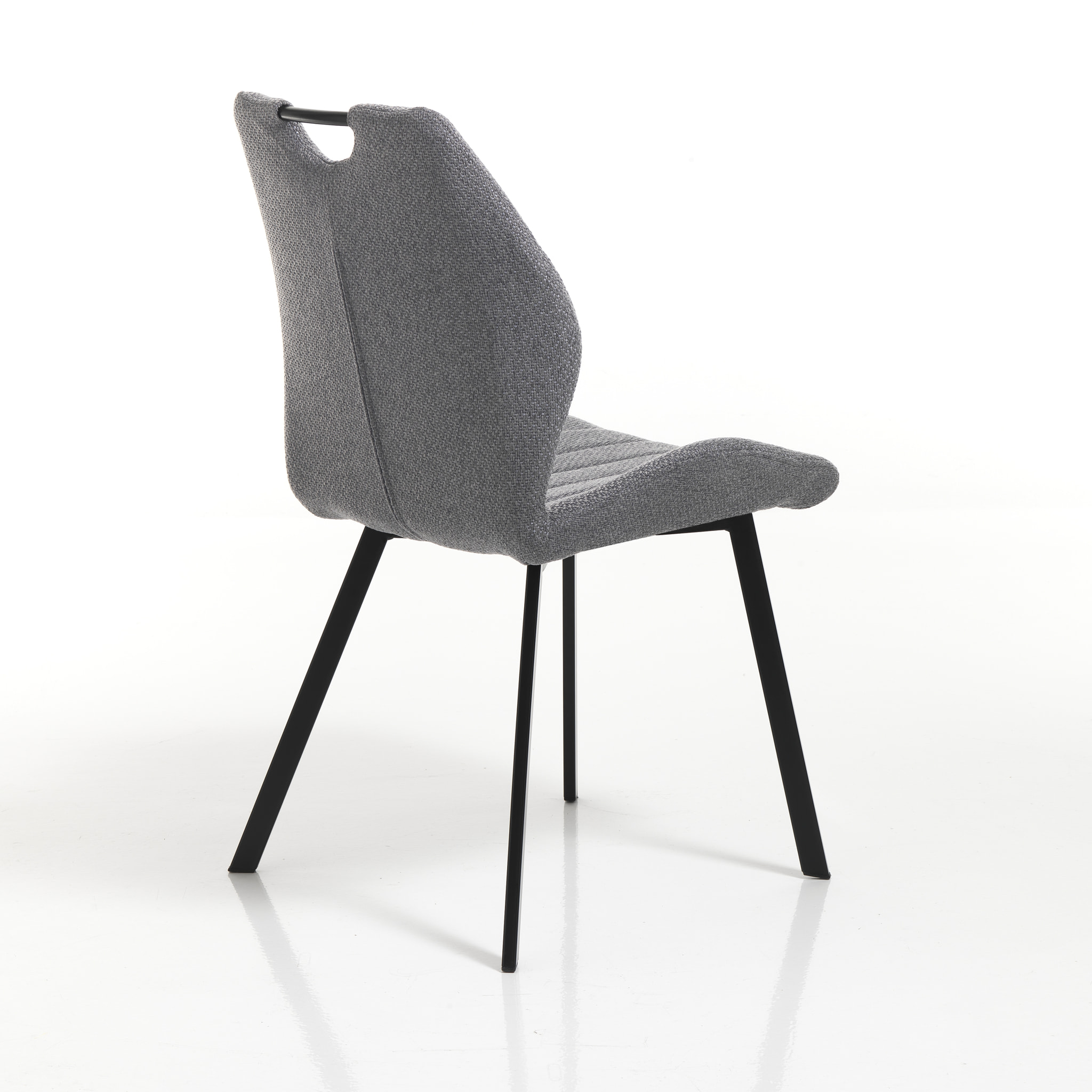 Tomasucci Lot de 4 Chaises MONIA GRIS FONCE