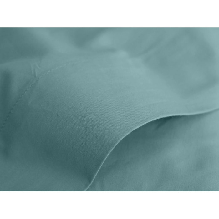 Drap plat percale pur coton peigné longues fibres 80 fils/cm² Vent du sud - Opale