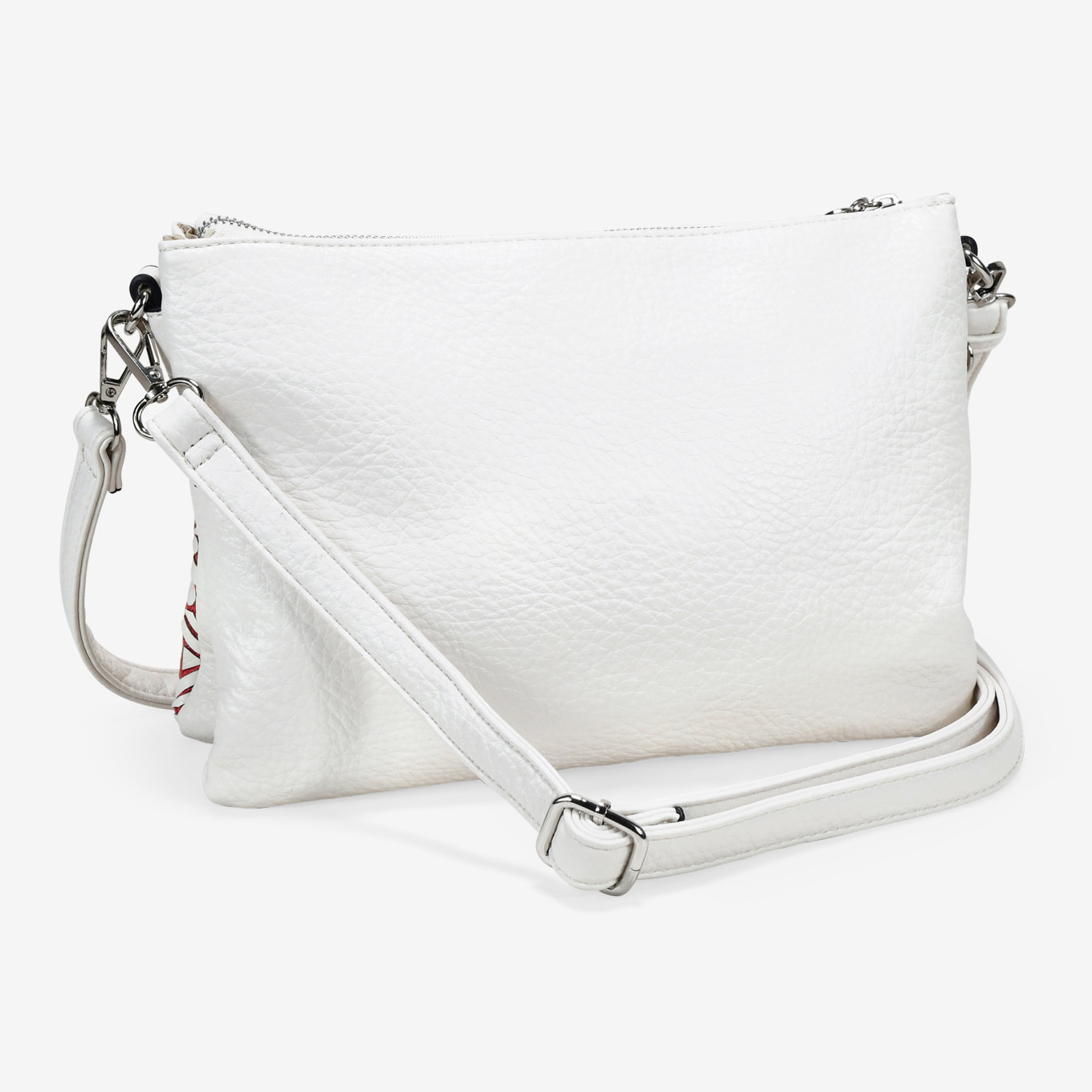 Bolso bandolera beige con cremallera