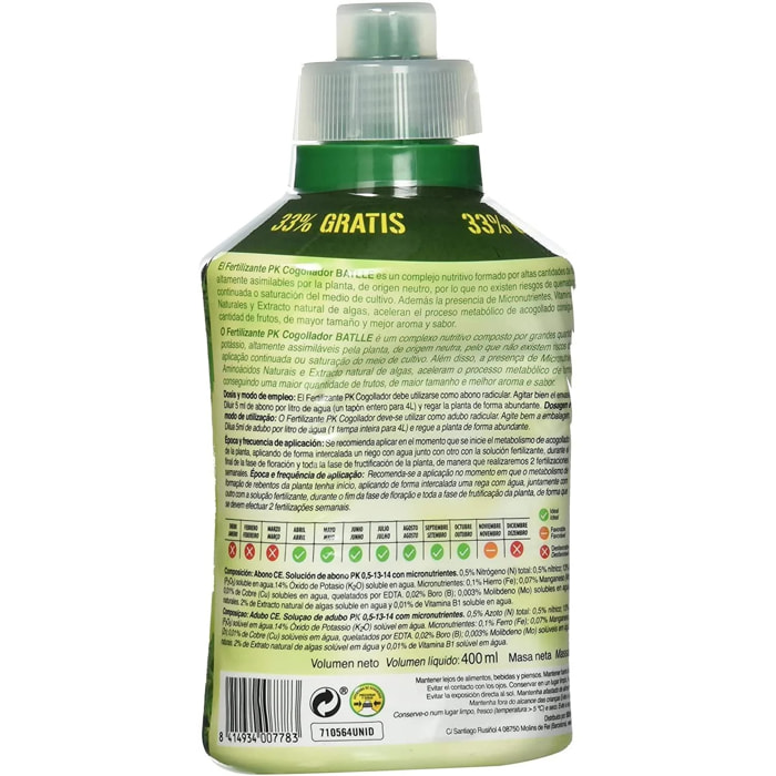 Fertilizante Ecoyerba Cogollador Batlle 400 ml