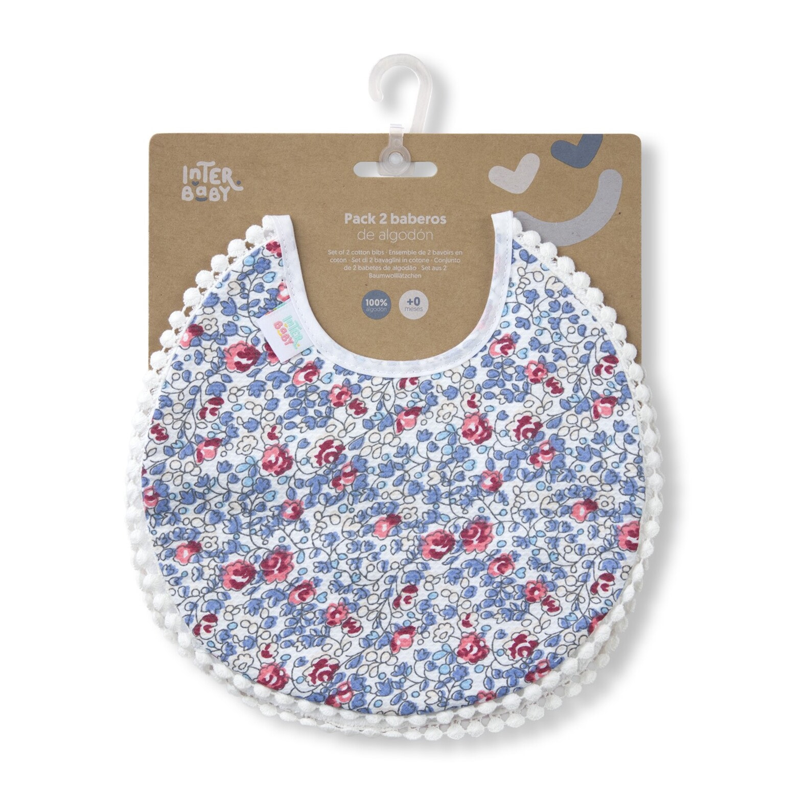 Pack de dos Baberos Flores y Topos