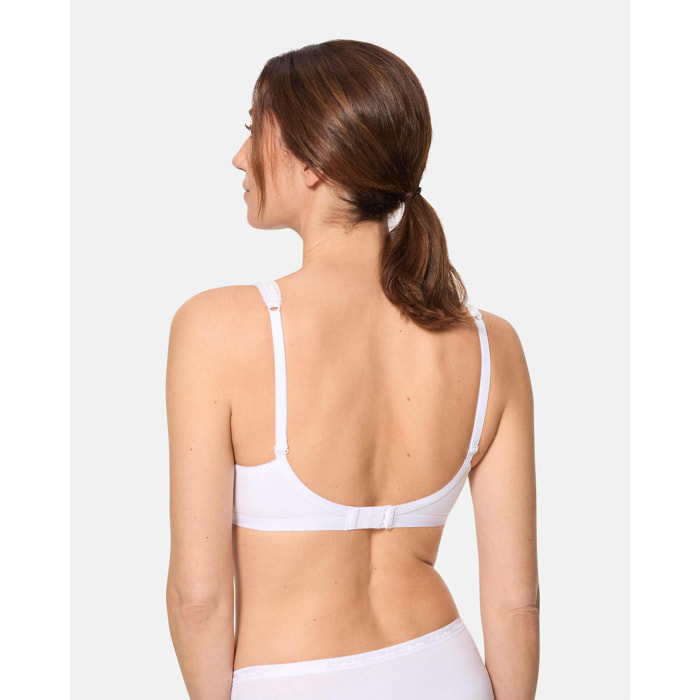 Lote de 2 sujetadores sin aros blancos Cruzado Mágico