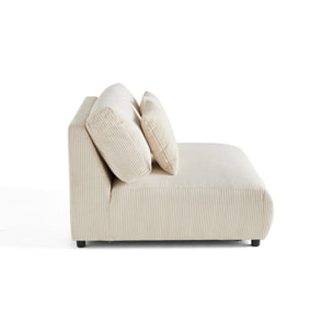 Garance - module d'assise 2 places - en velours côtelé - Beige