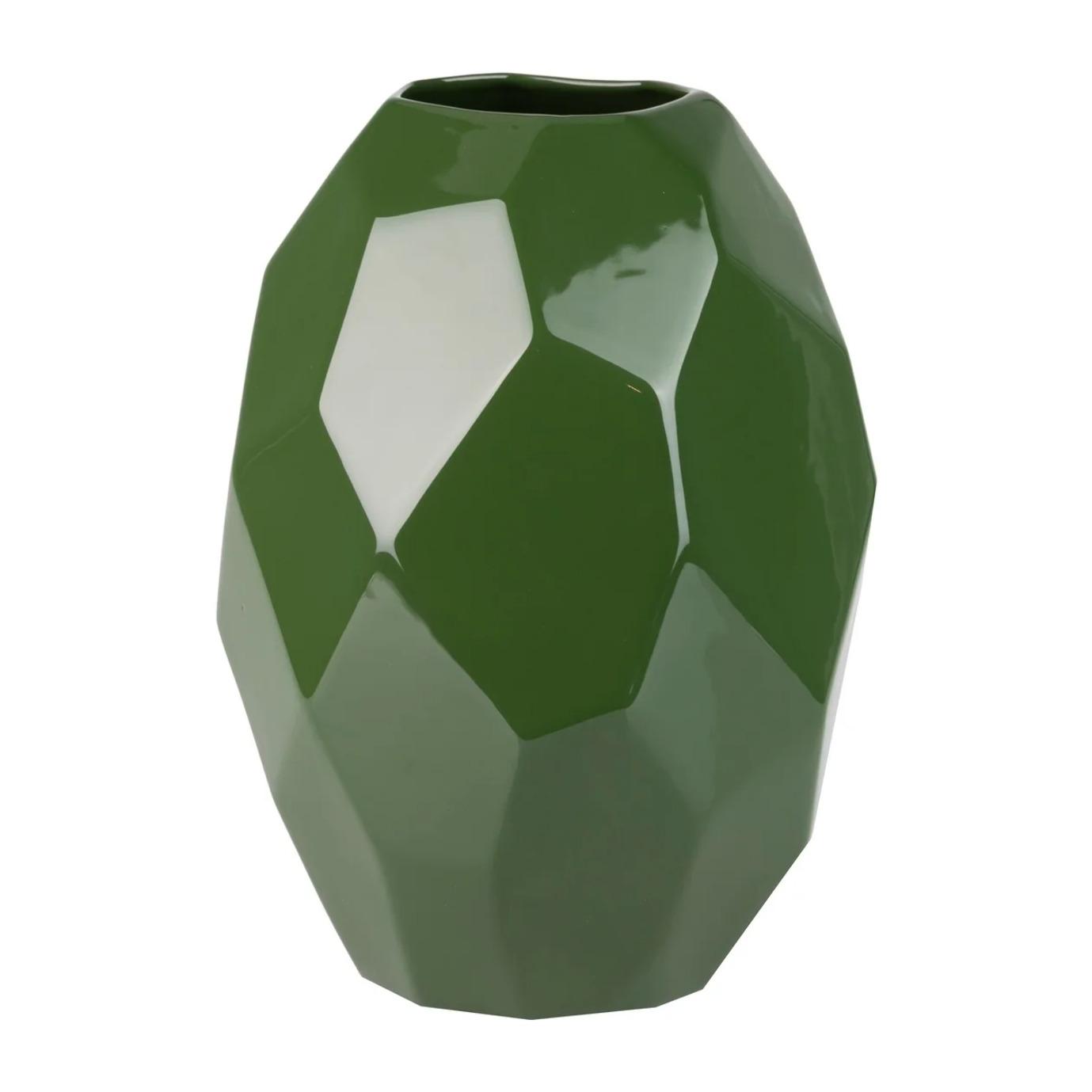 Florero Ceramica Verde 25x25x36 Cm