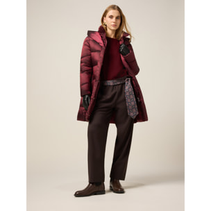 Oltre - Pantalones con cinturón de corbata - Marrón