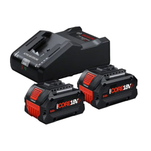 2 batteries PROCORE18V+ 8.0AH + chargeur GAL 18V-160 PROFESSIONAL - BOSCH - 4053423252668