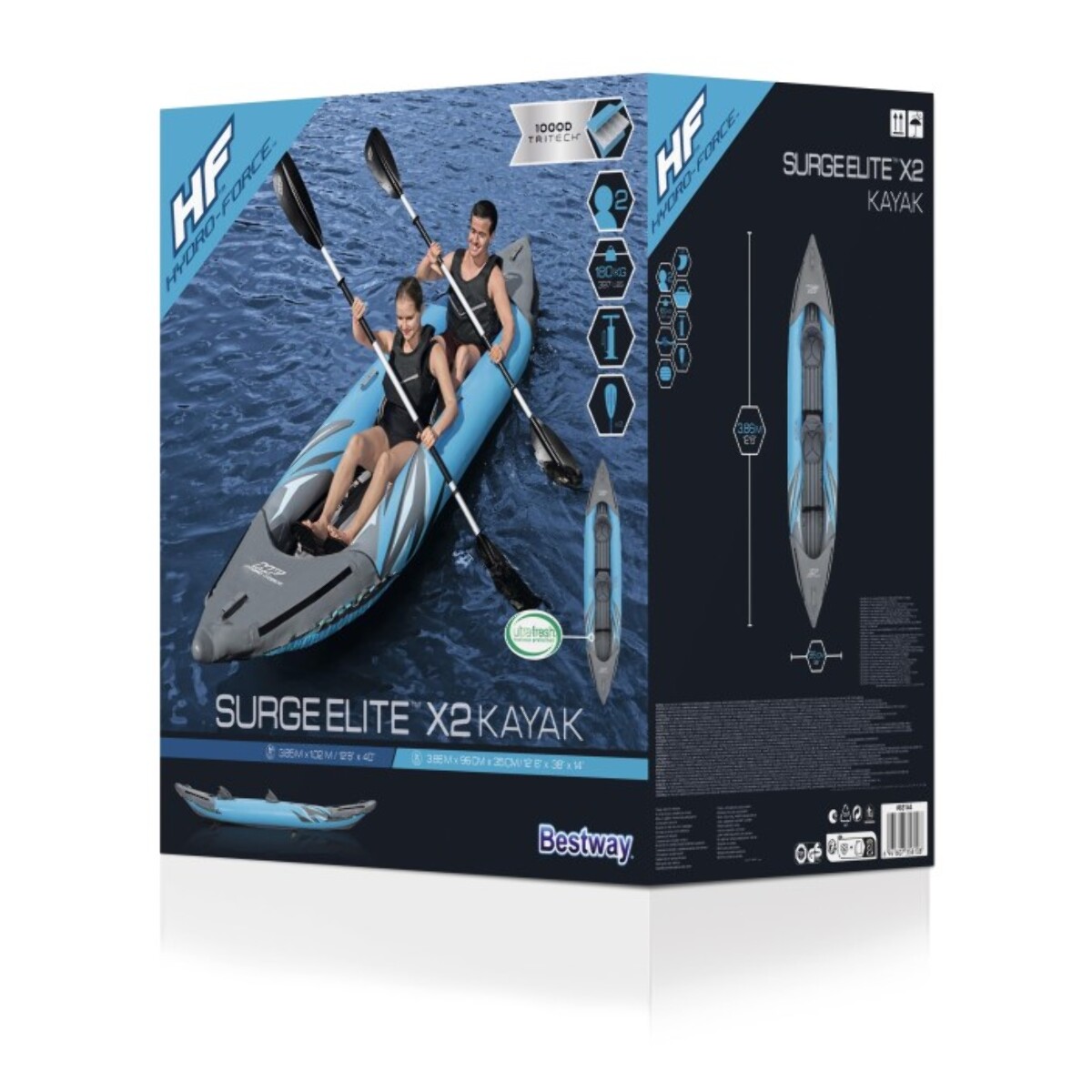 Bestway Kayak gonflable 2 places Surge Elite X2 de 3,82 m