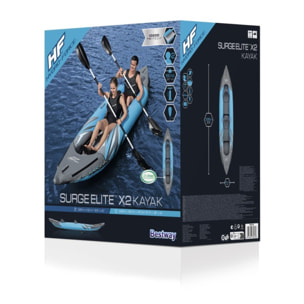 Bestway Kayak gonflable 2 places Surge Elite X2 de 3,82 m