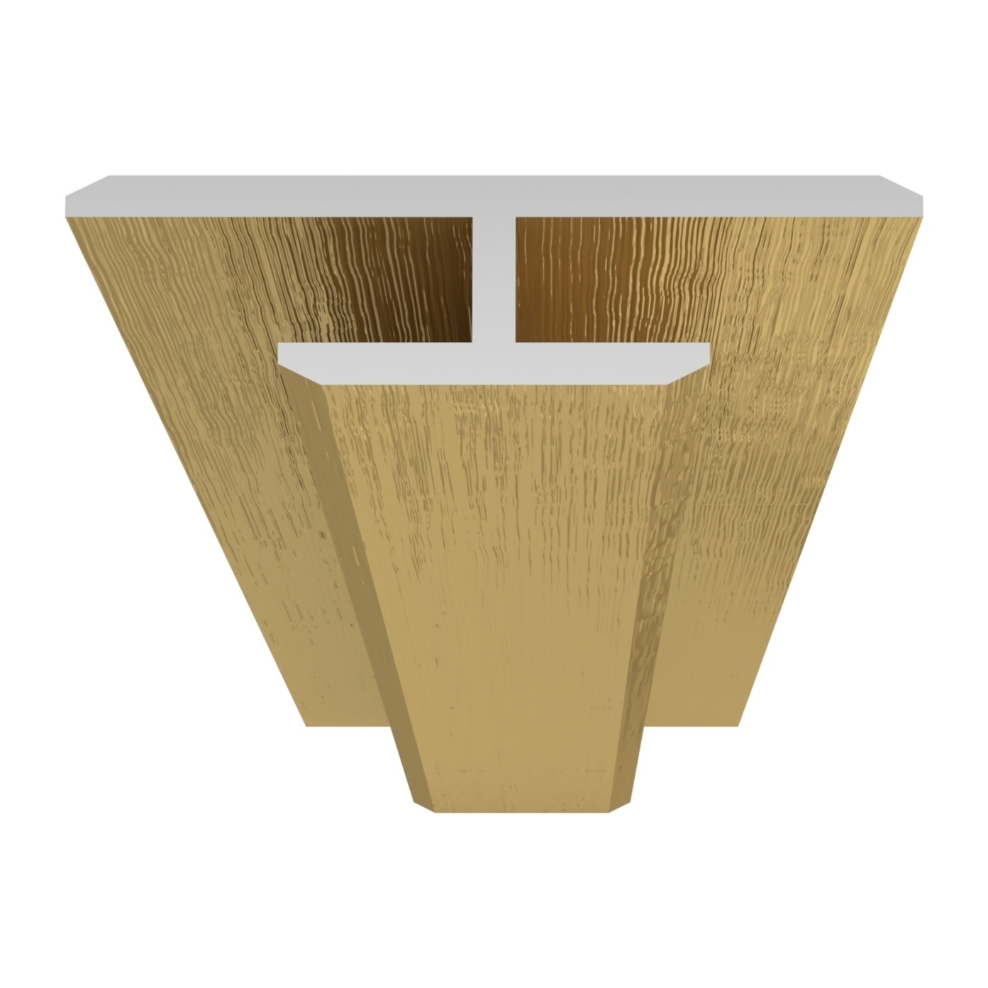 Profilé de jonction en Aluminium Finition Or Brossé pour Panneaux Muraux - 20x5x2100 mm
