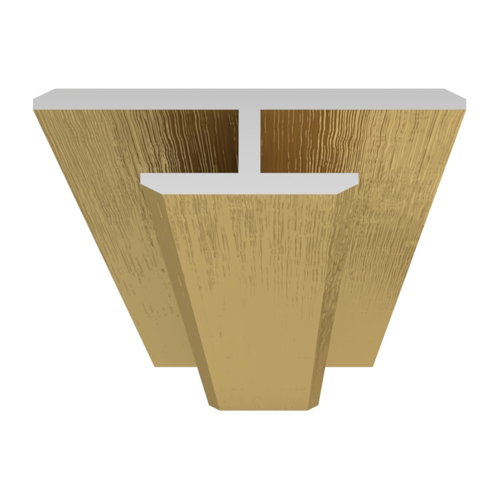 Profilé de jonction en Aluminium Finition Or Brossé pour Panneaux Muraux - 20x5x2100 mm