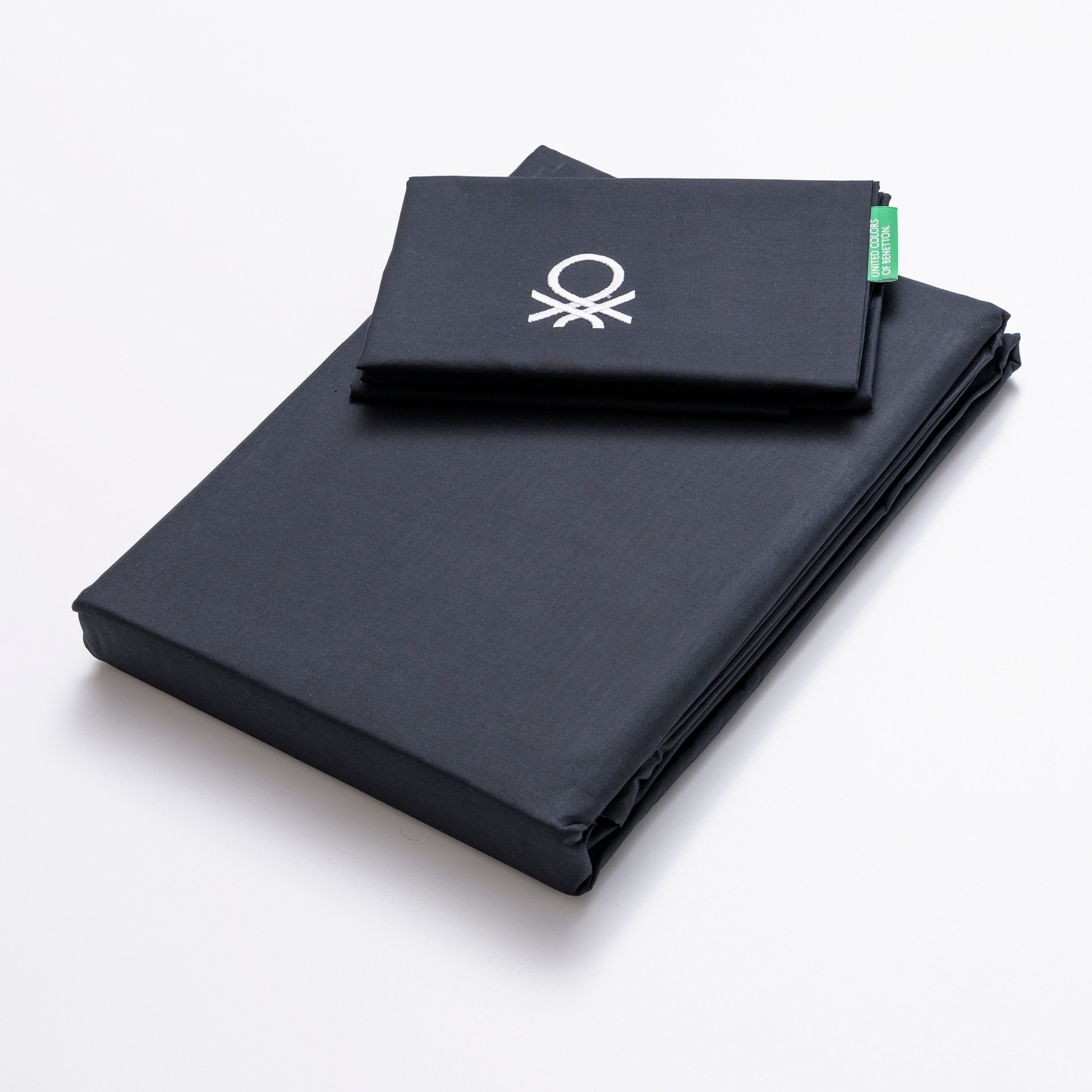 Set 2pc cama (funda nórdica 135x200cm + funda de almohada 80x80cm) 200tc 100% algodón negro y blanco b&w be