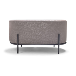 LIPSIA LETHERETTE - Pouf ovale in letherette