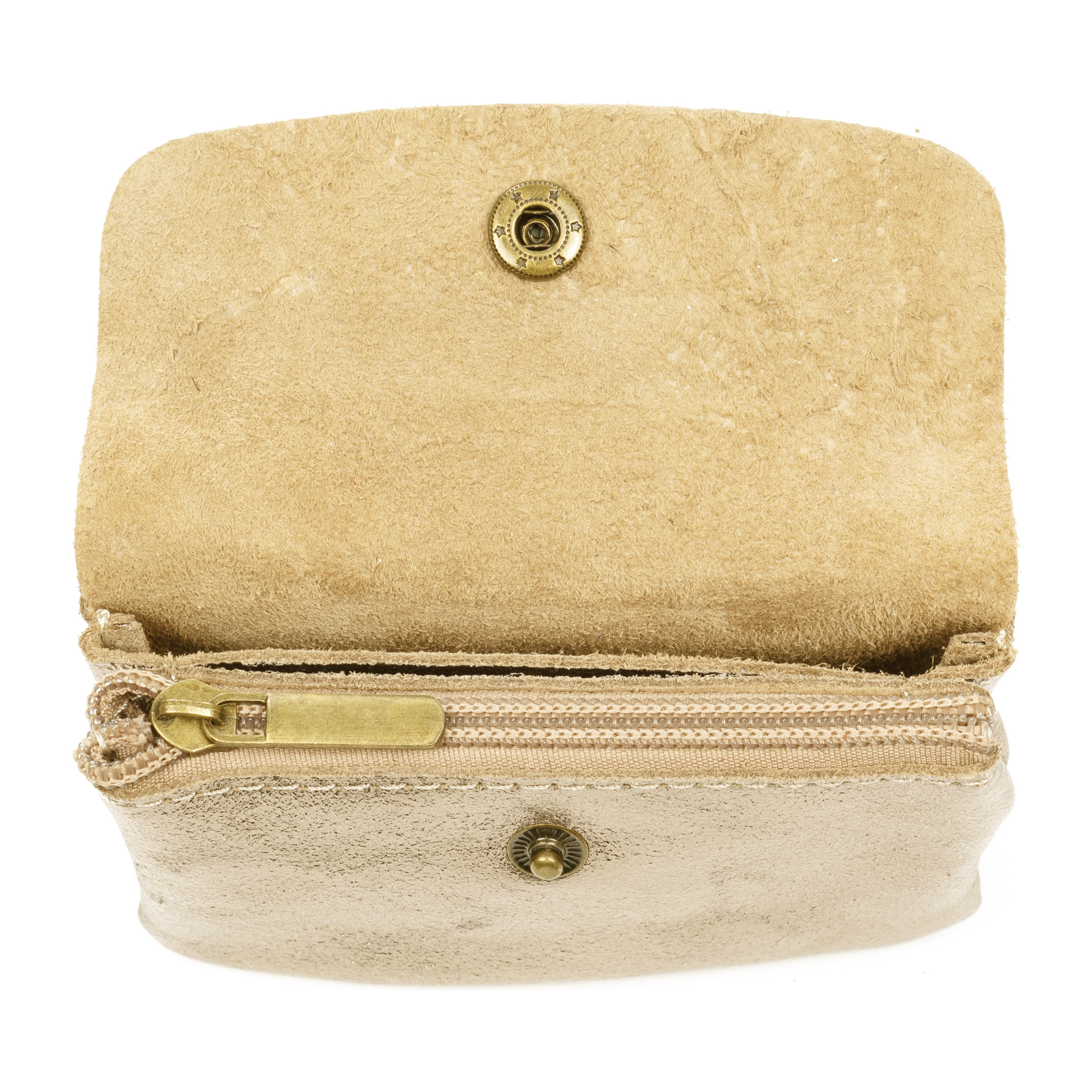 Alpignano portafoglio donna. Pelle autentica Camoscio laccato brillante.