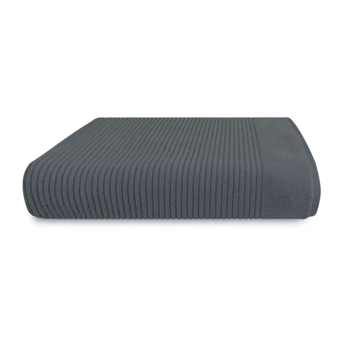 Drap de douche pur coton 575 g/m² uni anthracite Vitae titane