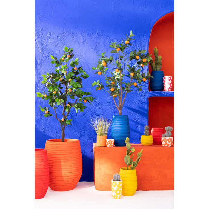 J-Line vase Fiesta - céramique - bleu - large