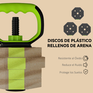 Juego de Mancuernas Ajustables, 4 en 1, 20kg, Juego de Pesas Utilizado como Kettlebell, Barra, Mancuernas o Soporte para Flexiones, Equipo para Hombres y Mujeres, Gimnasio en Casa