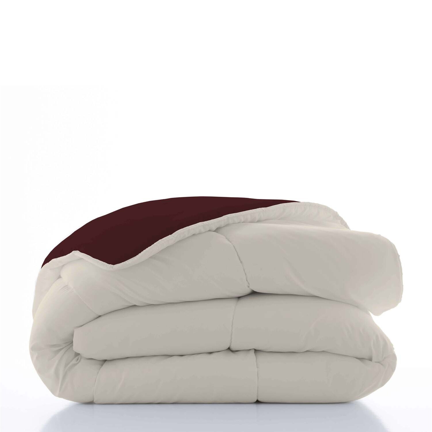 Naturals - Edredón Bicolor - 300 Gr - 100% Microfibra Poliéster - Burdeos/Vainilla