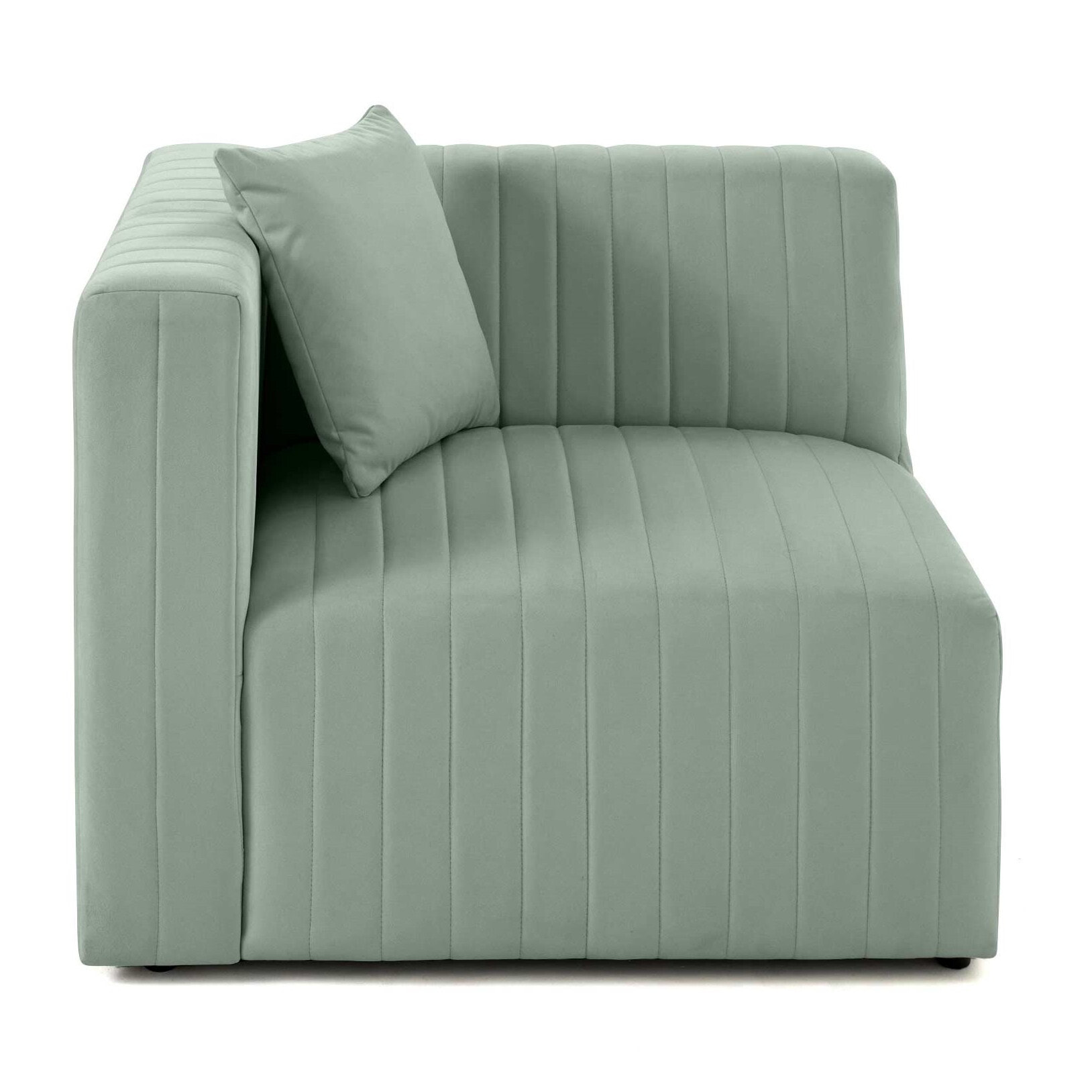 Nova - module d'assise gauche - en velours - Bleu