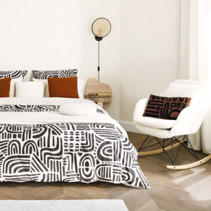 Rideau "Jaiko" en fausse fourrure 140x260cm blanc