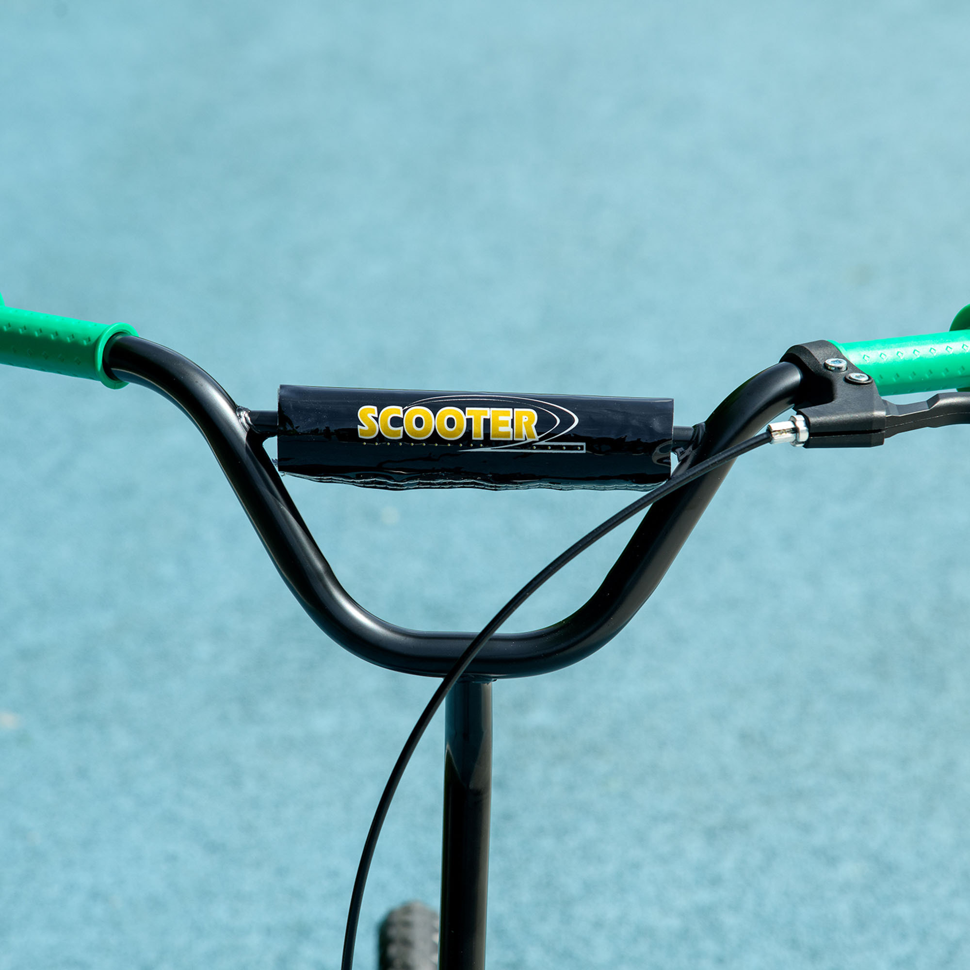 Trottinette patinette enfant à partir de 6 ans roues 30 cm guidon réglable poignée frein et béquille acier vert