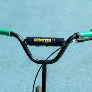 Trottinette patinette enfant à partir de 6 ans roues 30 cm guidon réglable poignée frein et béquille acier vert