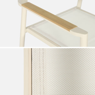 Fauteuil de jardin aluminium et textilène (lot de 4) FIRA